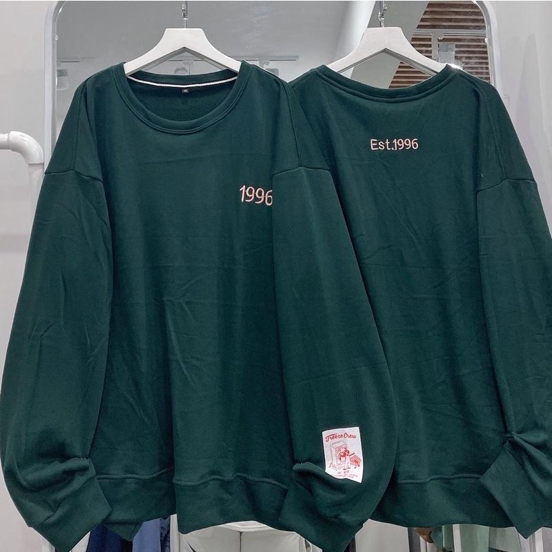 áo Sweater 1996 màu xanh rêu Unisex ảnh thật SSSTore ( nam nữ mặc đều được)