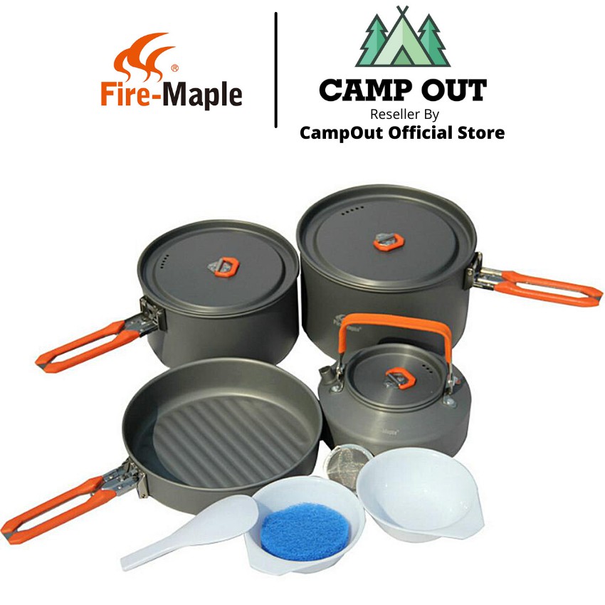 Bộ dụng cụ nấu ăn Firemaple Feast 2 6 món chảo nồi ấm gọn nhẹ tiện lợi du lịch dã ngoại A093