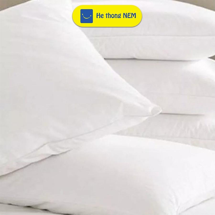 Ruột gối đầu bông gòn cao cấp gối nằm đầu giường bông gòn mềm 50x70 40x60 - Hệ Thống Nệm