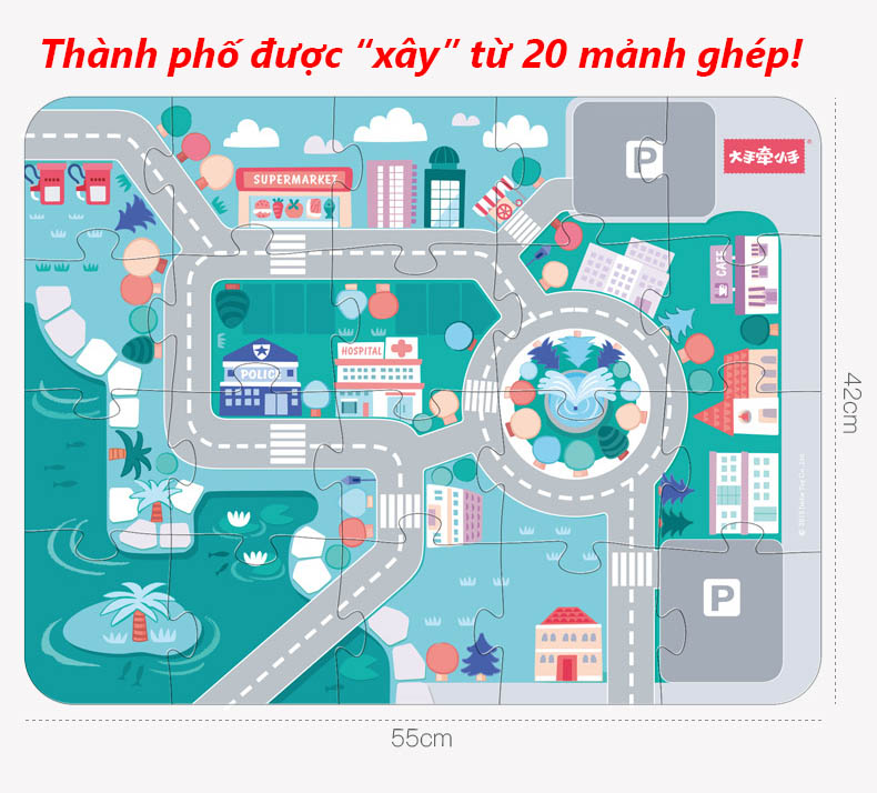 Bộ Xếp Hình Tư Duy Sáng Tạo 115 Chi Tiết Bằng Gỗ - TẶNG Móc Khóa La Bàn Sao Biển Bibotoys