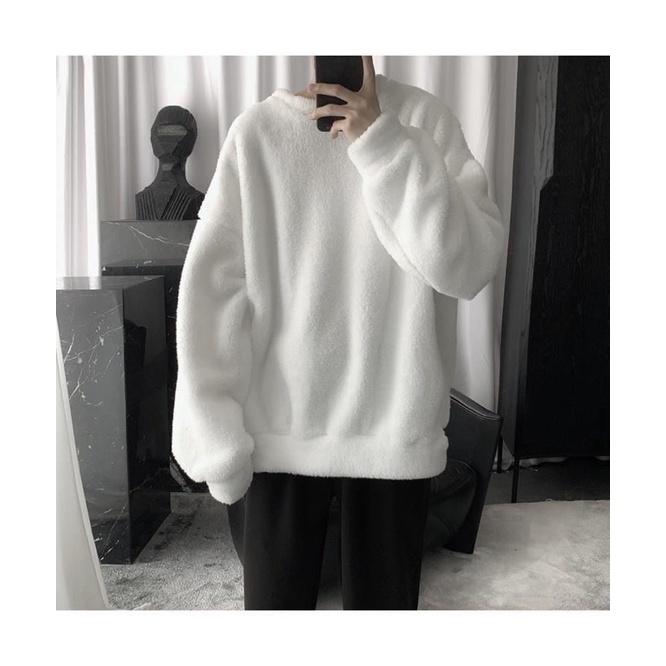 Áo sweater Lông Cừu Oversize Nam Nữ, Áo Bông Mịn Đẹp Bất Chấp Gió Mùa Luôn