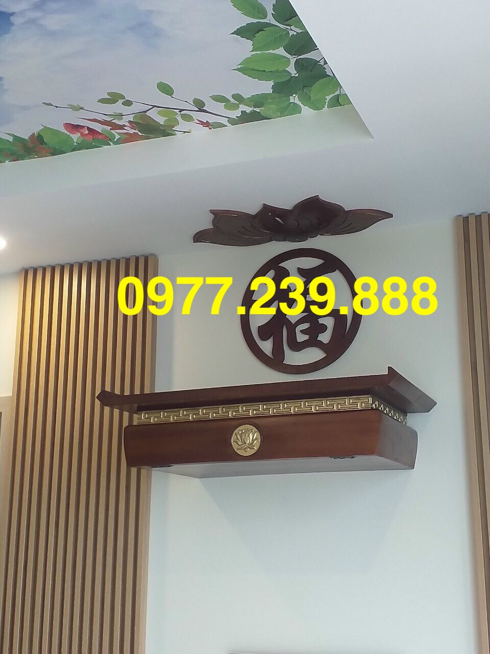 Bàn thờ gỗ sồi có ngăn kéo 61cm
