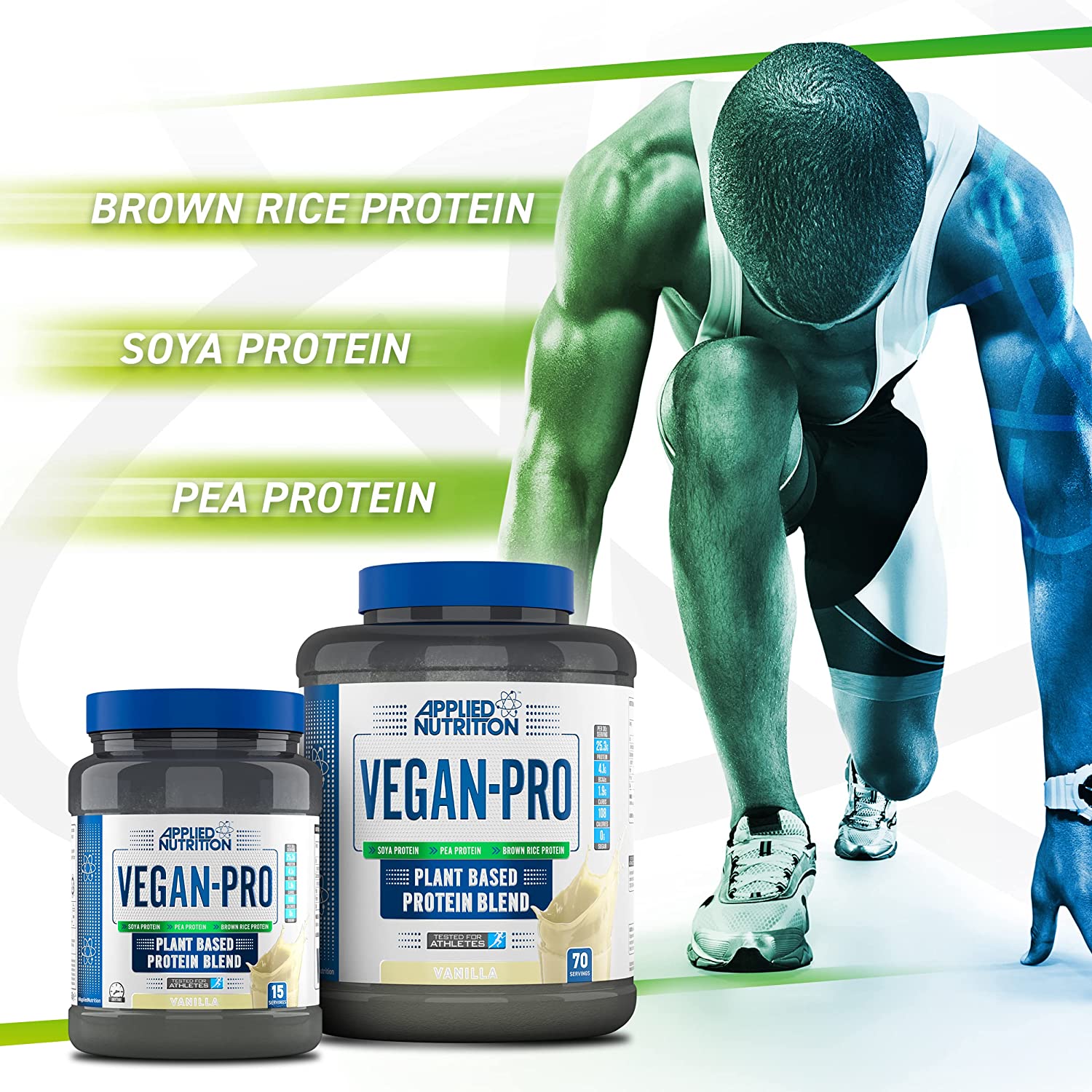 Applied Nutrition Vegan-Pro - Sữa Whey Protein Bổ Sung Đạm Không Nóng Không Nổi Mụn Hỗ Trợ Tăng Cơ