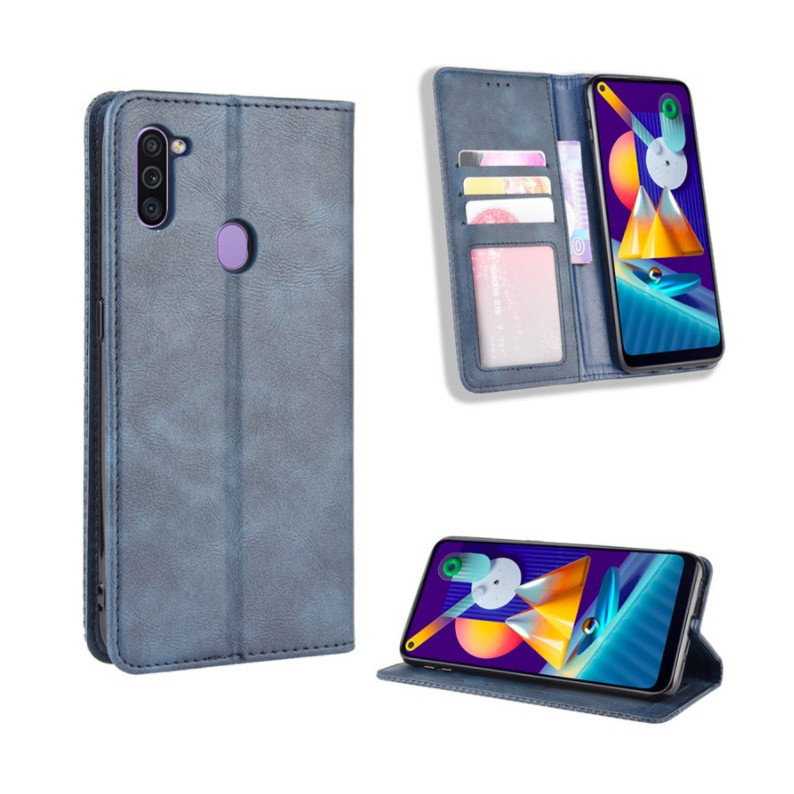 Bao da dành cho SamSung Galaxy A11 Flip Wallet Leather dạng ví đa năng siêu bền siêu êm