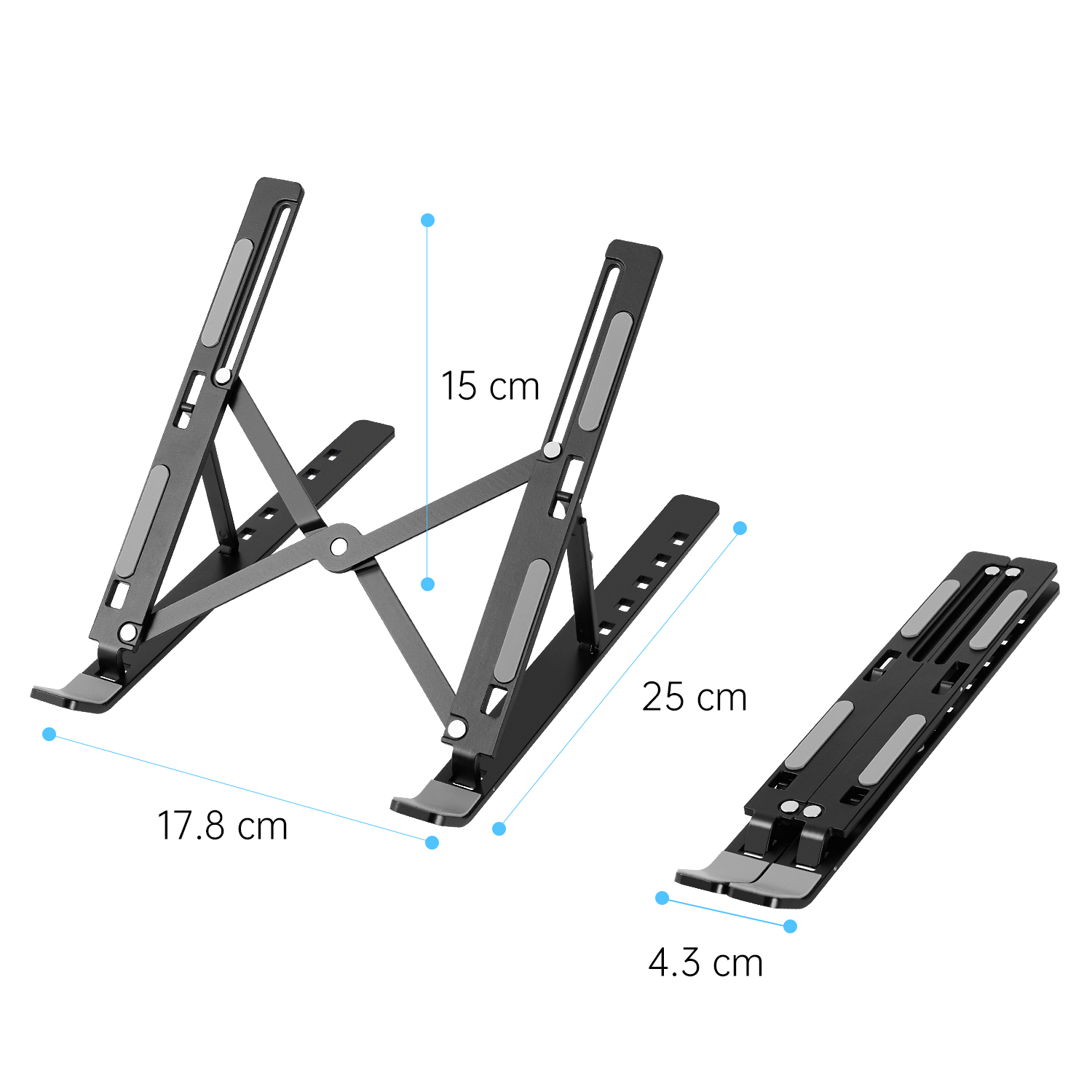 Giá Đỡ Laptop Hợp Kim Nhôm Cao Cấp Có Thể Gấp Gọn, Giúp Tản Nhiệt Laptop, Macbook, Ipad, Máy Tính Xách Tay Vị Trí Điều Chỉnh Nhiều Góc Độ Deli VS780 - Chống Mỏi Cổ, Vai, Gáy - Hàng Chính Hãng