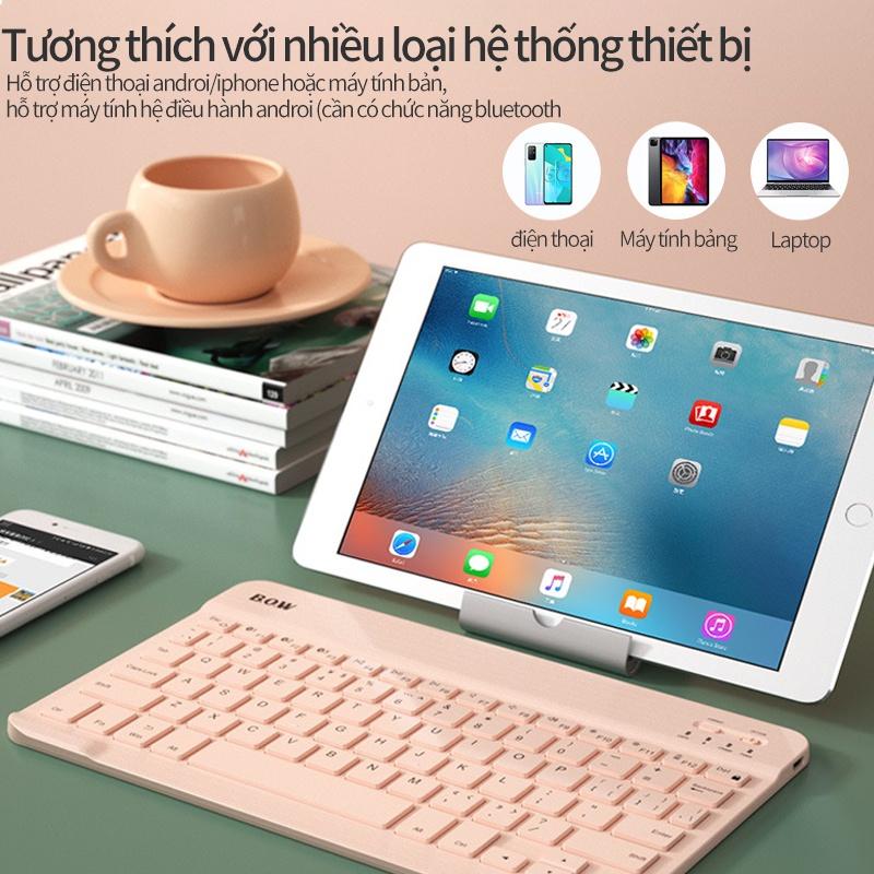 Bộ chuột và bàn phím mimi kết nối không dây bluetooth tương thích với nhiều thiết bị ,chuột bàn phím mini cao cấp