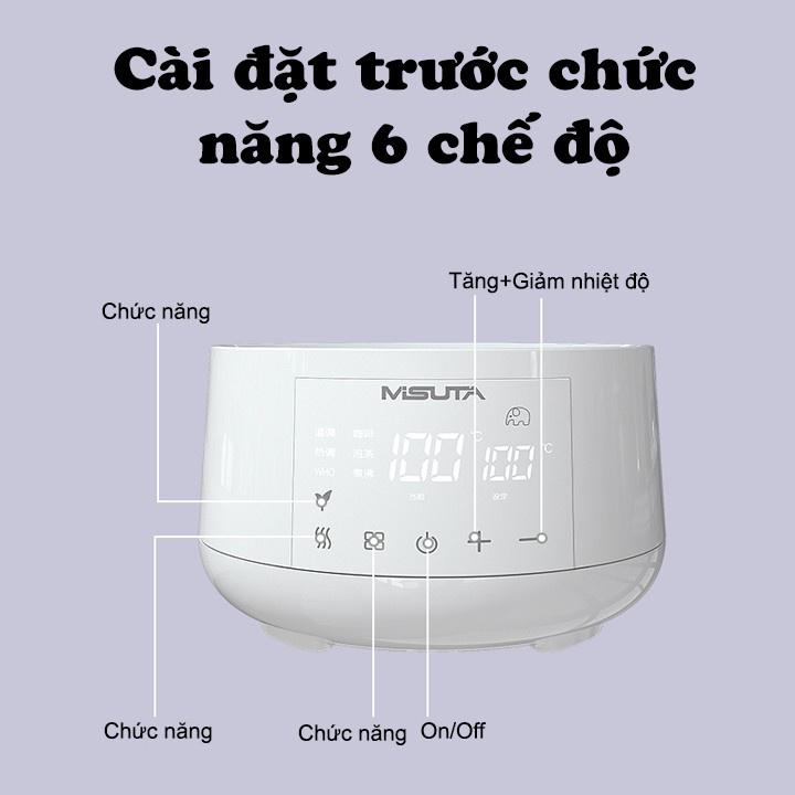 Bình đun nước pha sữa đa năng- ấm đun nước giữ nhiệt điều chỉnh nhiêt độ, xoay 360 độ