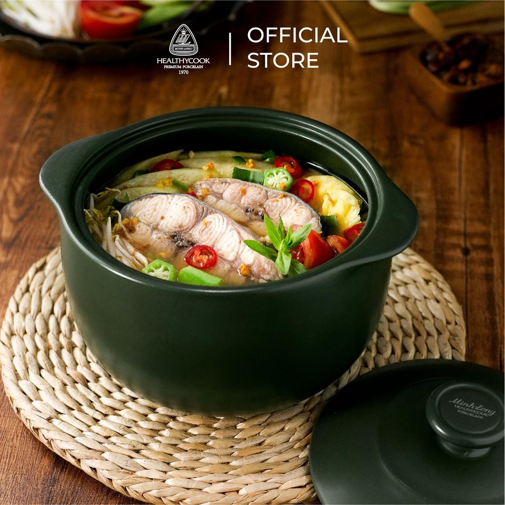 Nồi Sứ Dưỡng Sinh Minh Long Healthy Cook Vesta 2.0 L - Dùng Cho Bếp Từ