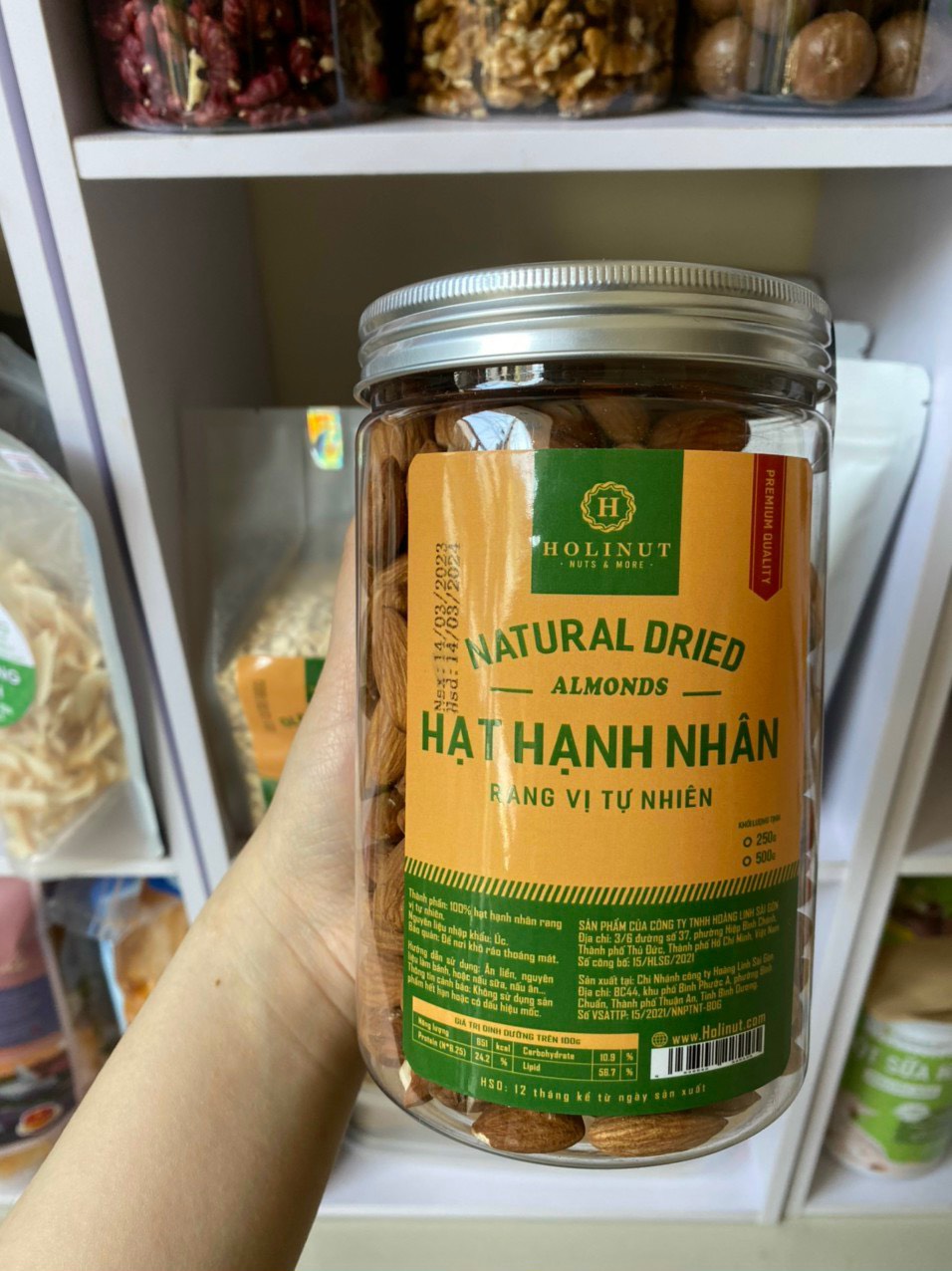 Hạnh Nhân Sấy (Mỹ) - Thương Hiệu Holinut/500gram