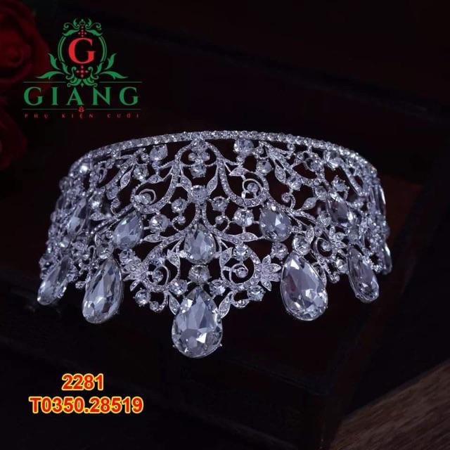 Vương miện cô dâu lớn chóp đá to