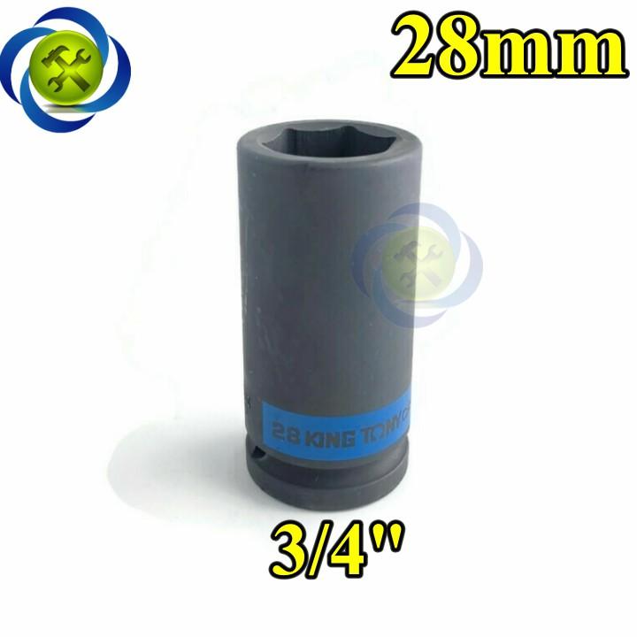 Tuýp 28mm 3/4 Kingtony 643528M loại dài 6 cạnh màu đen