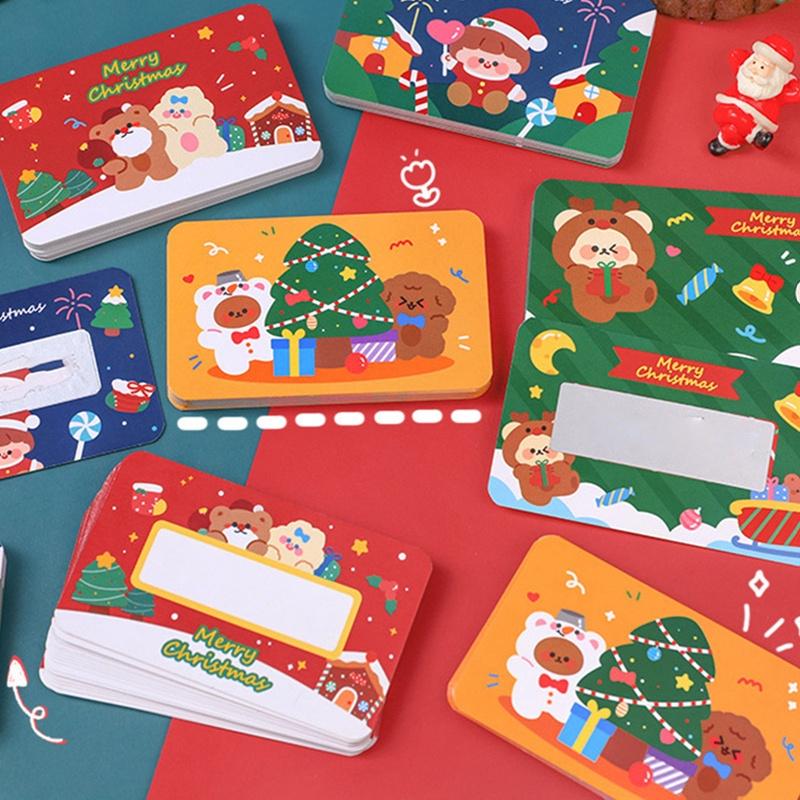 Tmdbyx Thẻ Cào Móng Tay Họa Tiết Hoạt Hình Giáng Sinh Cho Trẻ Em