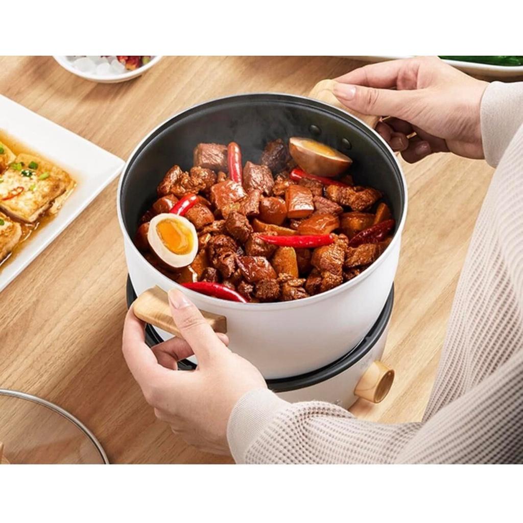 Nồi Lẩu Điện Kèm Chảo Danmi Multi Cooker, Nồi Mini, Công Suất 800W, Dung Tích 3L, Nhập Hàn Quốc, BH 12 Tháng