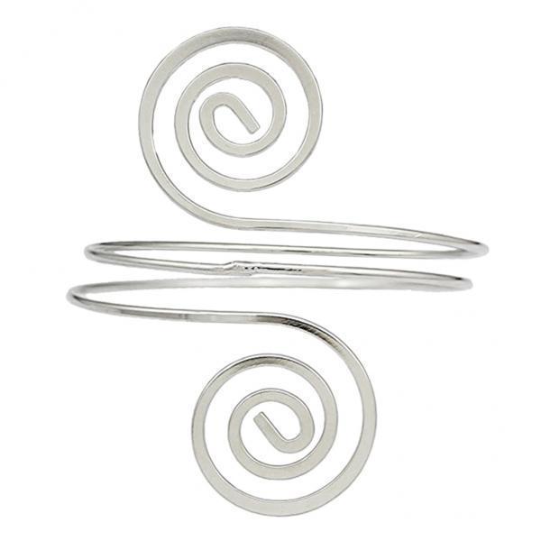 2X Women Upper Arm Band Armlet Multilayer Cuff Bangle Bracelet Jewelry Silver