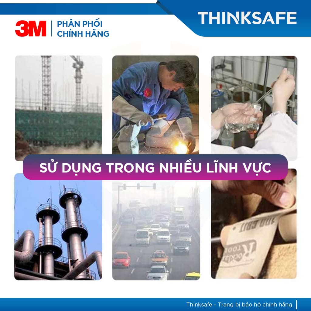 Mặt nạ phòng độc 3M 7502 bộ 3 món sử dụng phin 3M 2097 - Mặt nạ N95 phòng dịch, chống bụi, chống độc, khói hàn - lọc hơi hữu cơ nồng độ thấp
