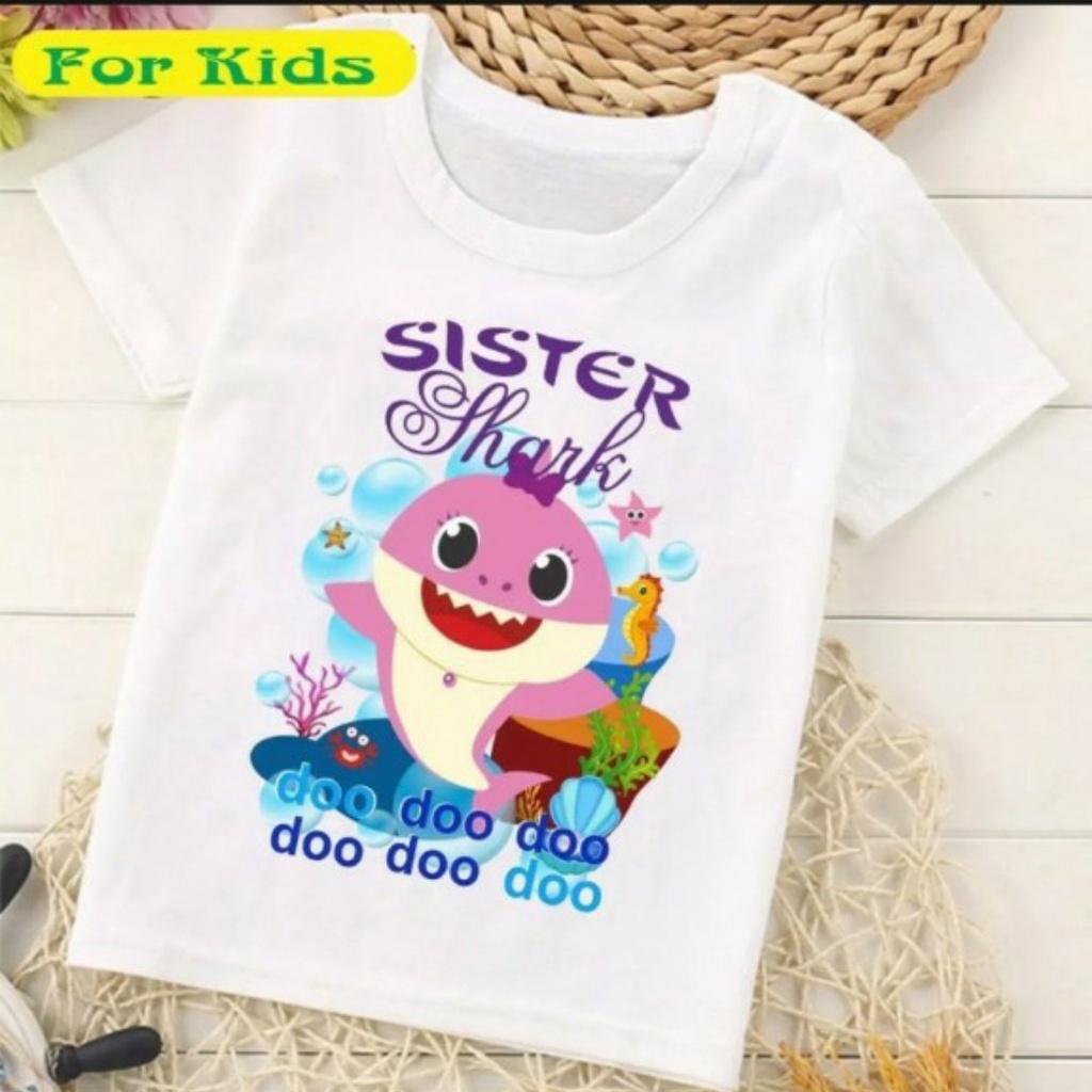 Áo Thun Baby Shark Cho Bé Trai Bé Gái Siêu Hot .