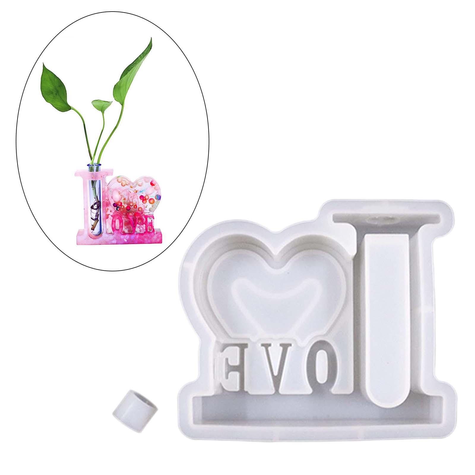 LOVE Silicone Vase Plant Resin Casting Mold Pot Epoxy Mould Craft