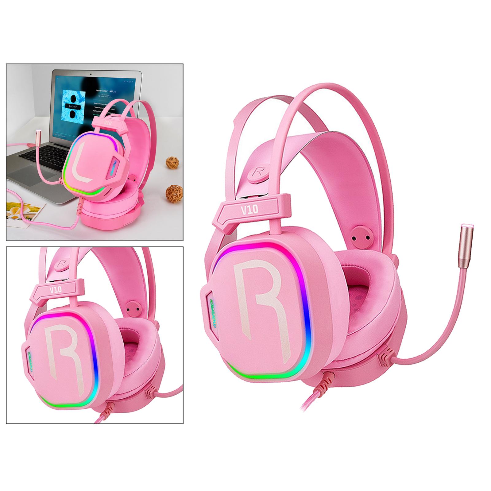 7.1 Stereo Over Ear Gaming Headset Headphone with LED Light for Gamer for PC Laptop