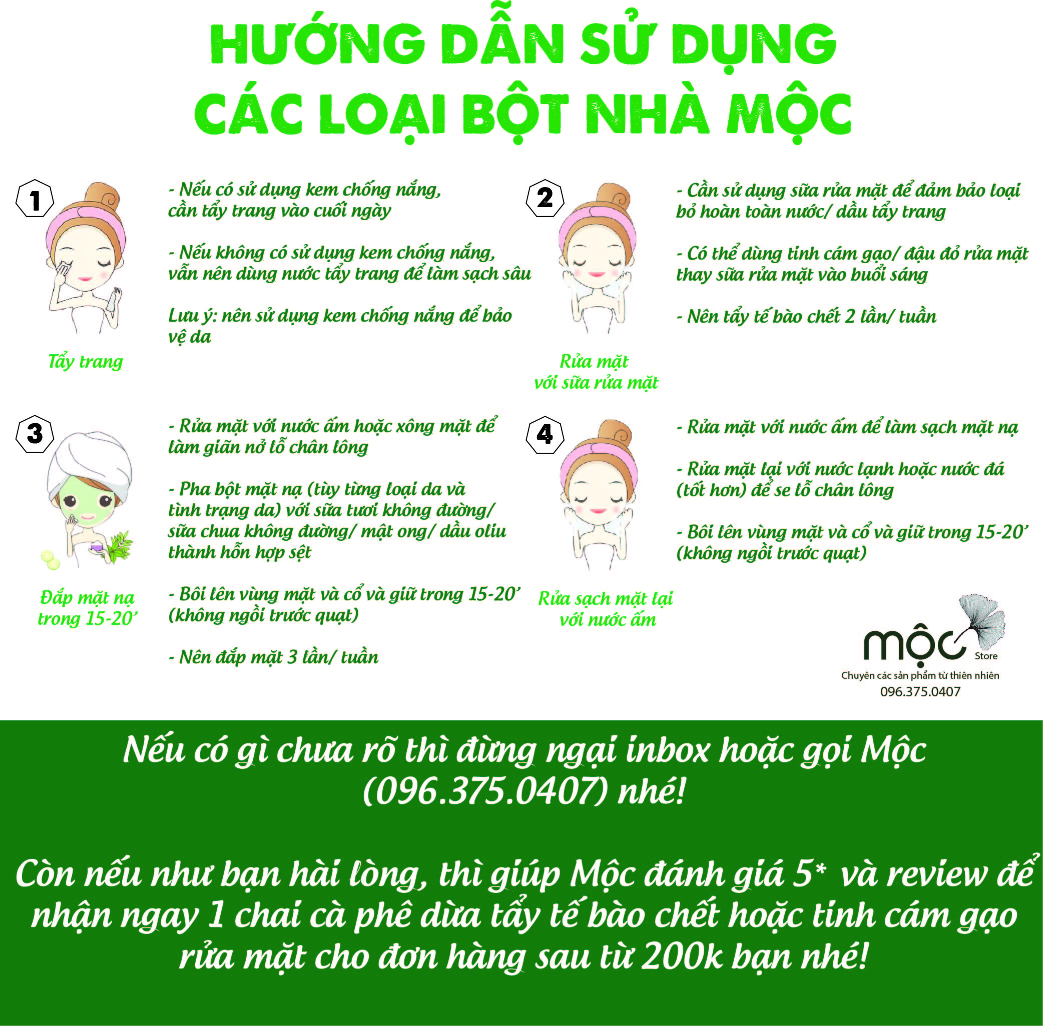 Bột đăp mặt Ngũ Hoa Hạt trị mụn nguyên chất 200ml