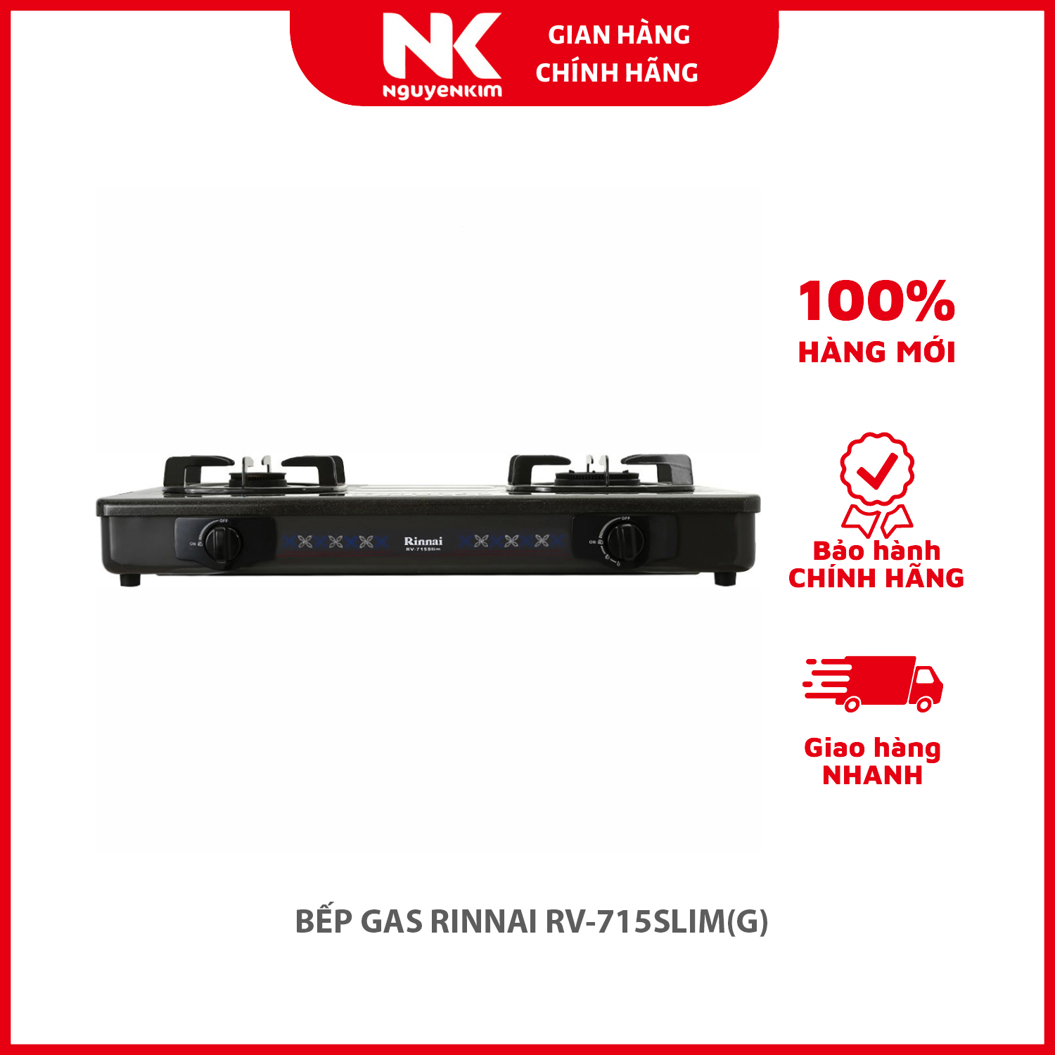 BẾP GAS RINNAI RV-715SLIM(G) - Hàng chính hãng