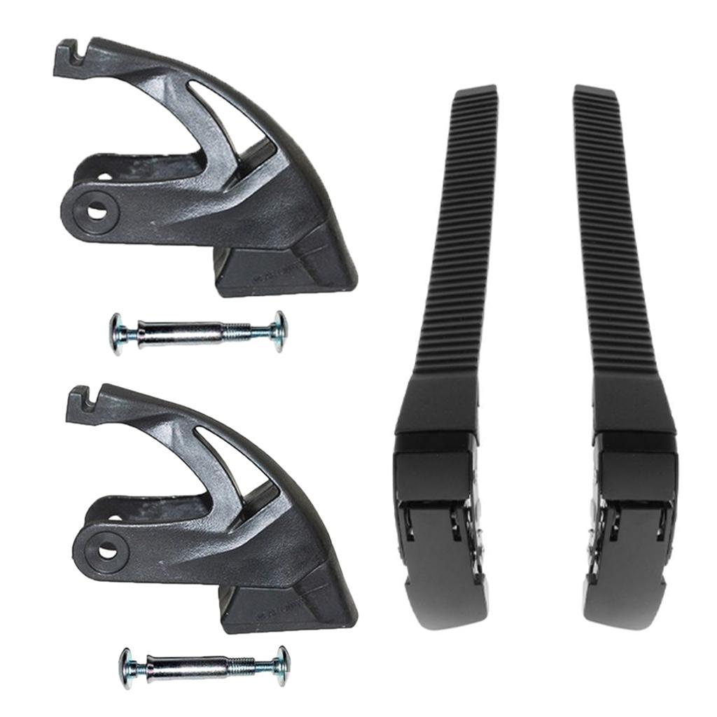 2pcs Rubber Roller Skate Brakes Pad With 2pcs Skates Straps