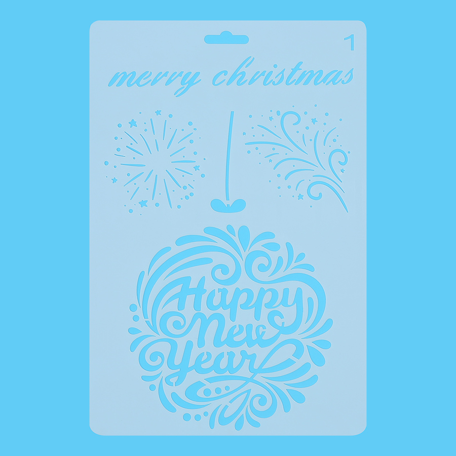 Thước Vẽ Hoạ Tiết Thủ Công Merry Christmas & Happy New Year