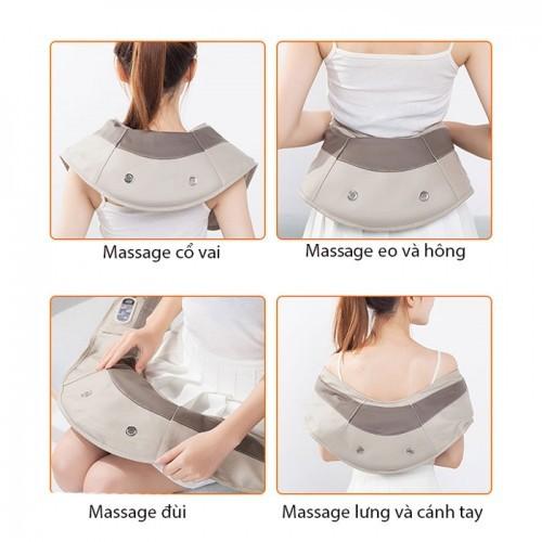 Đai đeo massage lưng vai cổ gáy - hàng chính hãng
