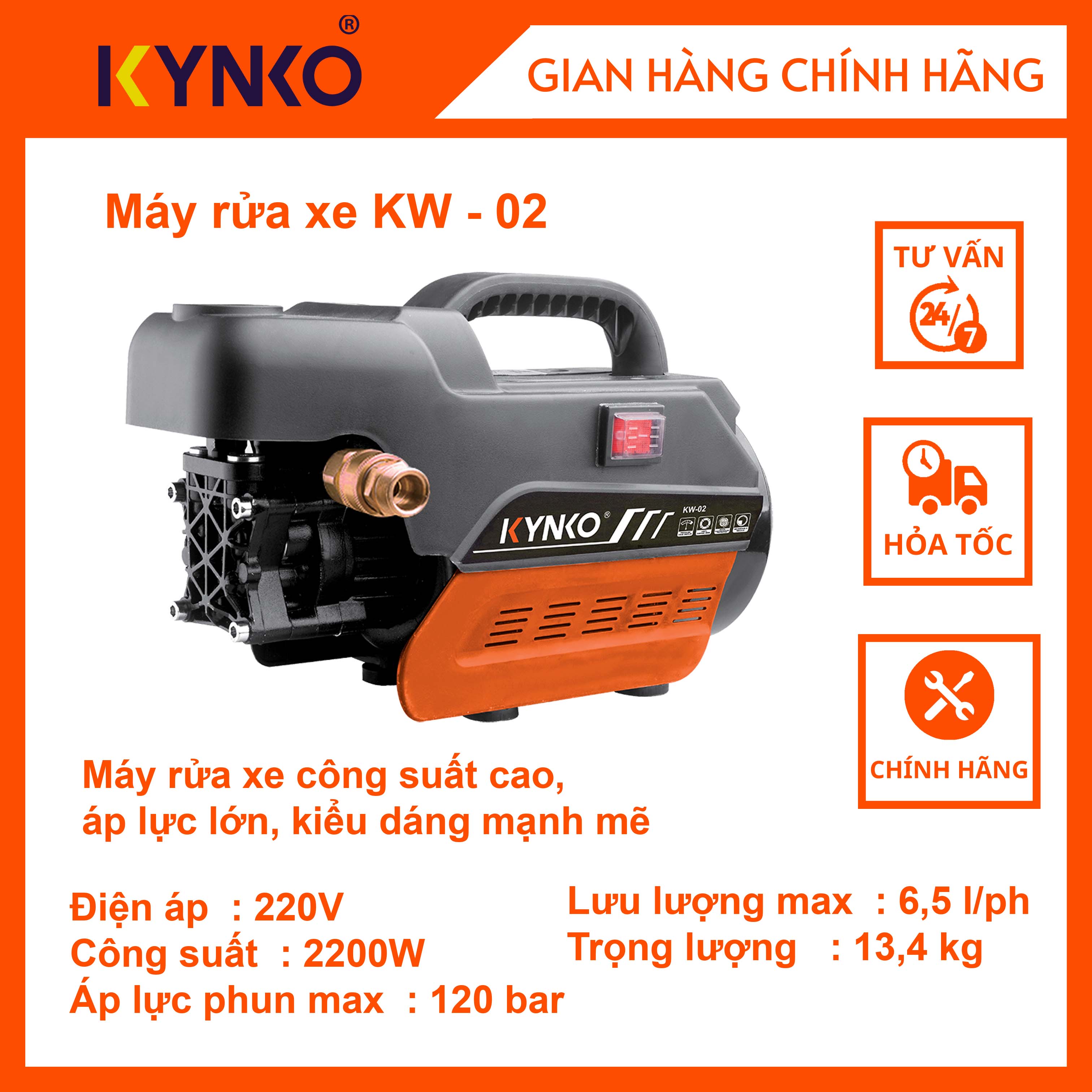 Máy rửa xe Kynko KW02 giá tốt chính hãng Kynko