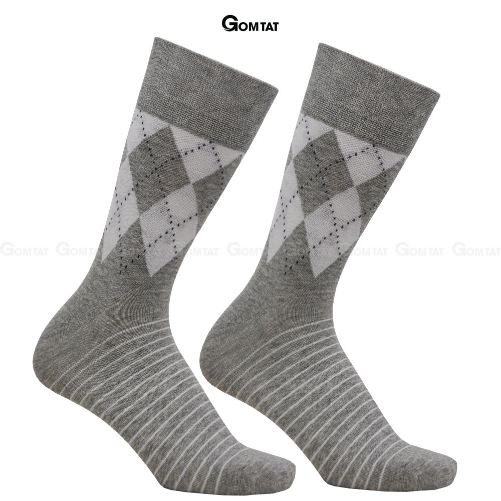 Hộp 5 đôi tất đi giày tây nam cổ cao GOMTAT cao cấp mẫu MIX07, vớ nam công sở chất liệu cotton mềm mại, hút ẩm thoáng khí - GOM-MIX07-CB5