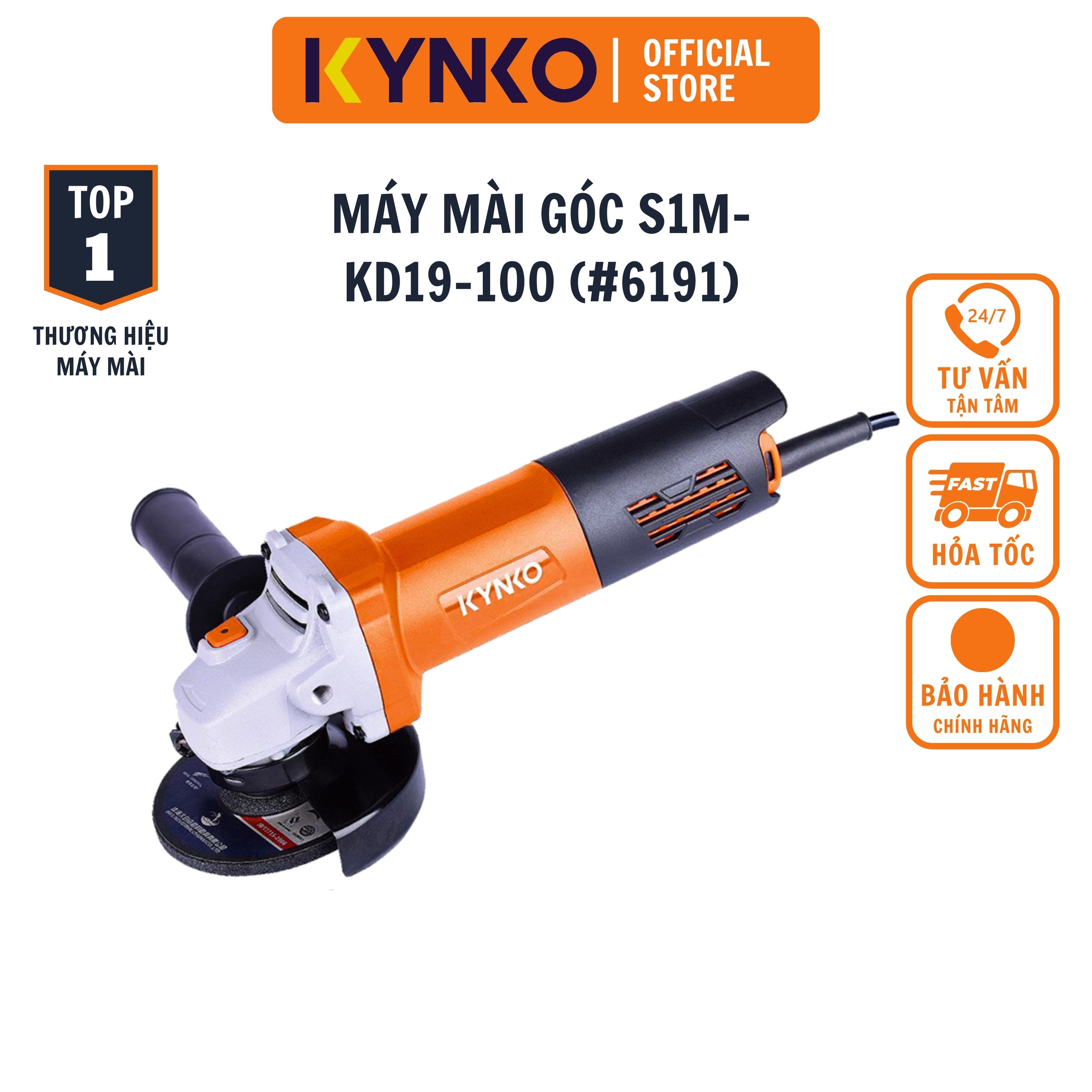Máy mài góc cầm tay chính hãng Kynko S1M- KD19 -100 (Công tắc đuôi) # 6191 giá tốt