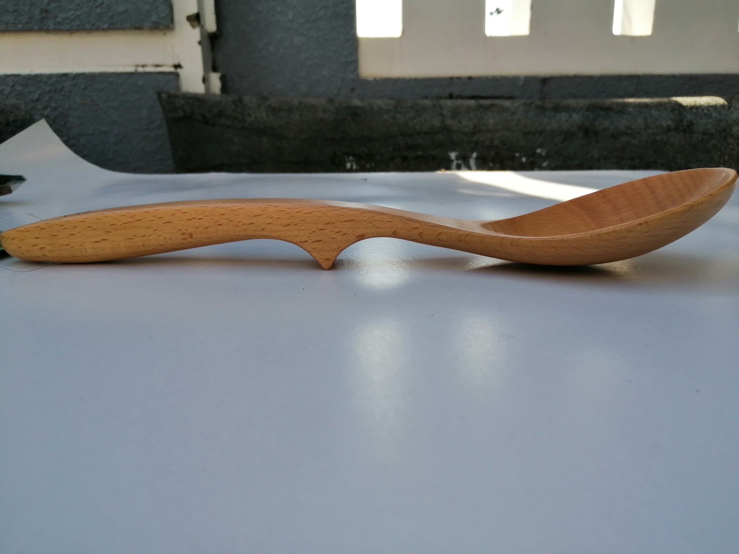 Muỗng Múc Canh Miệng Oval Có Đế Chân - Vá Gỗ Oval 15 ( 32 x 7.5 cm ) - Đồ Gỗ Nhà Bếp Thương Hiệu Trường Sơn