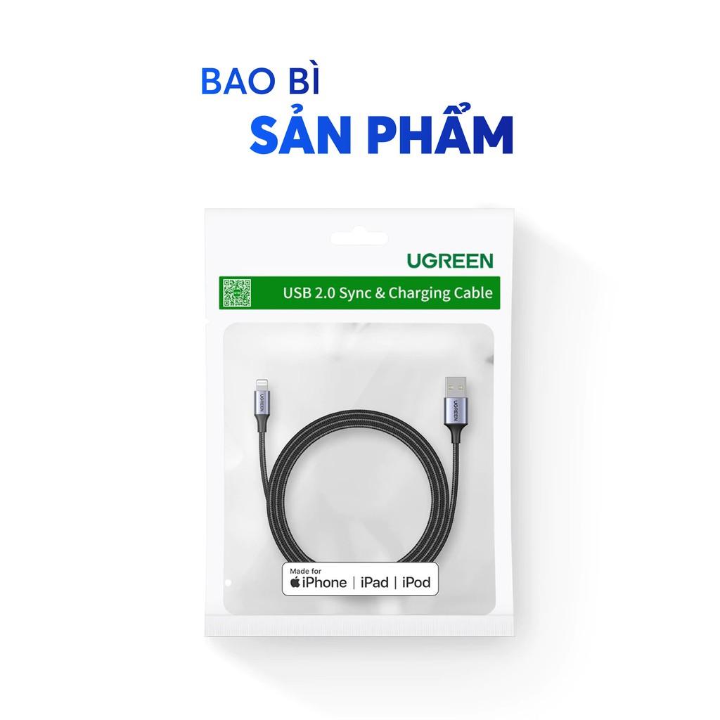 Cáp sạc Light|ning MFI UGREEN US155 cho iPad / iPod / iPhone dài 0.5m 1m 2m - Hàng chính hãng