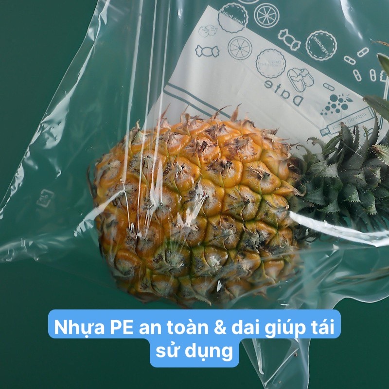 Túi Zip Đựng Bảo Quản Thực Phẩm Không Mùi An Toàn Có Thể Tái Sử Dụng Nhiều Lần