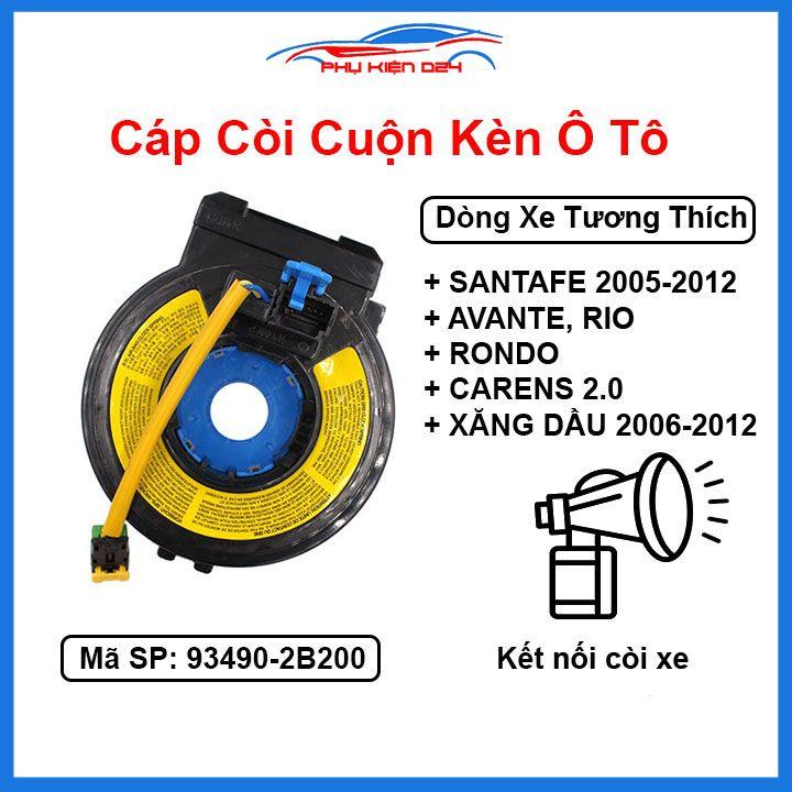 Cáp còi cho xe HYUNDAI SANTAFE 2005-2012, AVANTE, RIO, RONDO, CARENS 2.0 XĂNG DẦU 2006-2012 Mã 93490-2B200