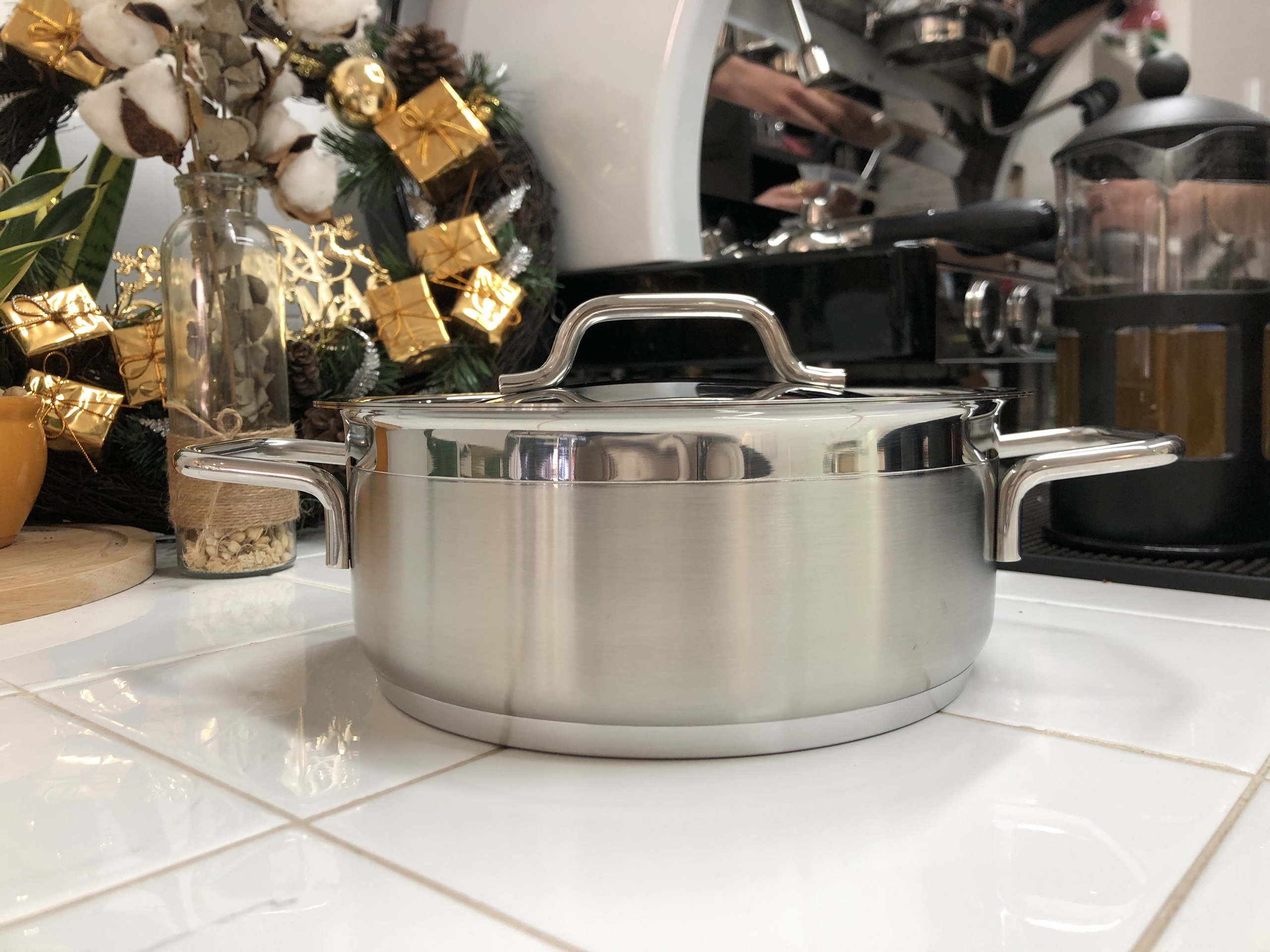 Nồi Inox 304 Đáy 3 Lớp Cao Cấp Hiệu Berndorf Sandrik - Low Casserole With Lid