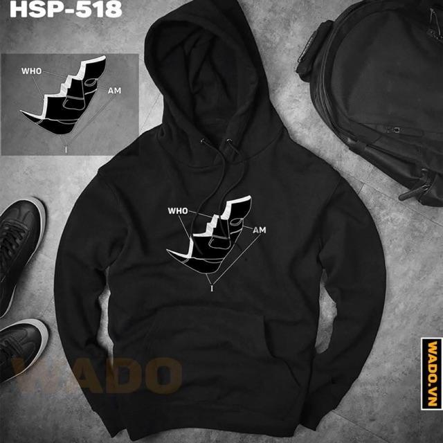 Áo hoodie unisex nam nữ who am i có bigsize vải nỉ bông ngoại dày mịn