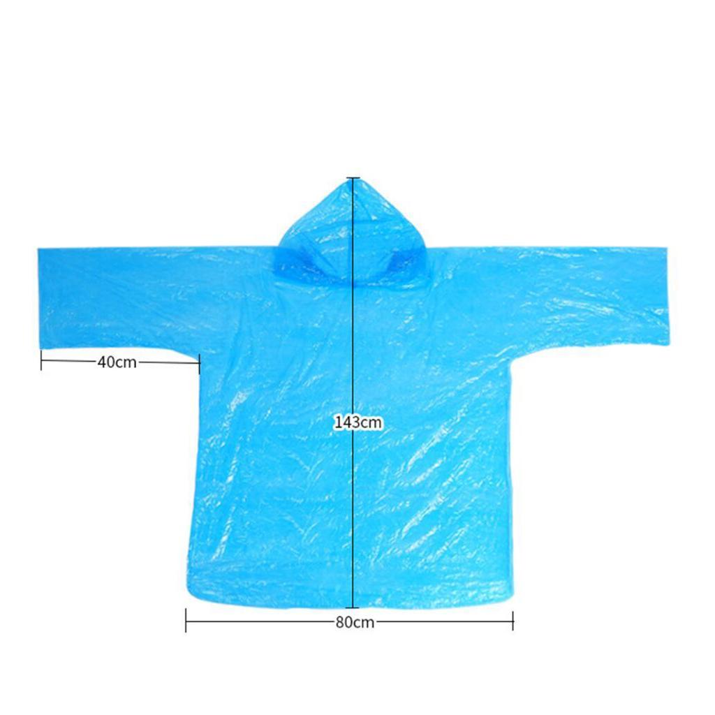 Disposable Rain Poncho, Emergency Poncho Waterproof Raincoat with Hood for Rainy Activities Outdoors