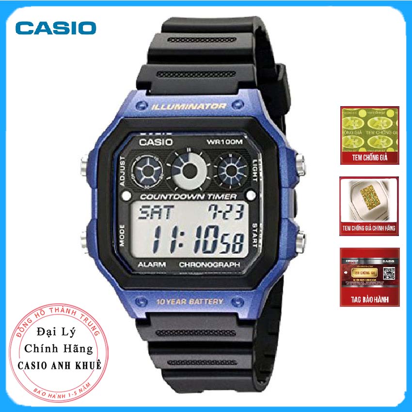 Đồng Hồ Nam Casio Chính Hãng AE-1300WH-2AV Dây Nhựa