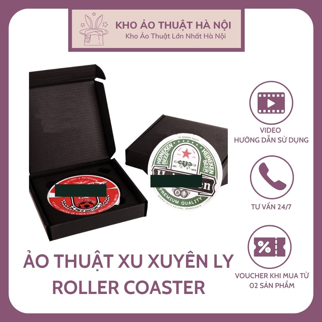 Đồ Ảo Thuật Đồng Xu Xuyên Ly, Đế Đạo Cụ Đồng Xu Biểu Diễn Đường Phố, Roller Coaster, Đồ Chơi Sáng Tạo,Thông Minh