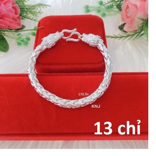 Lắc tay bạc nam hình đầu rồng cực chất