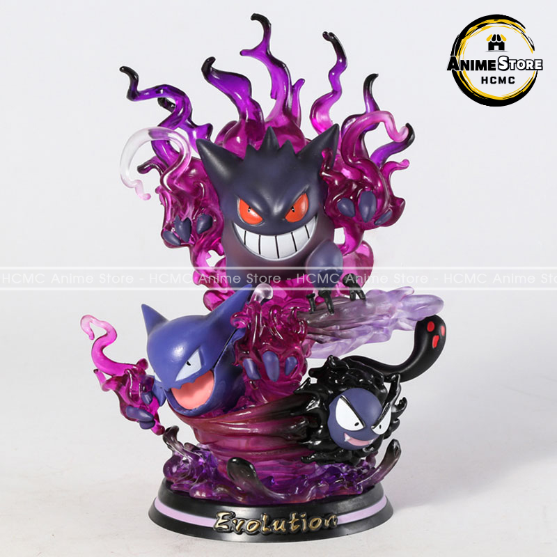 Mô hình Pokemon tiến hóa Gastly - Haunter - Gengar có led siêu ngầu