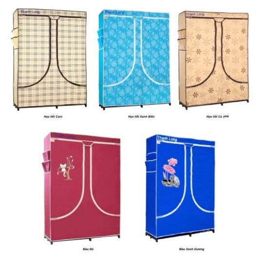 TỦ VẢI KHUNG GỖ 2 BUỒNG Siêu Chắc Chắn