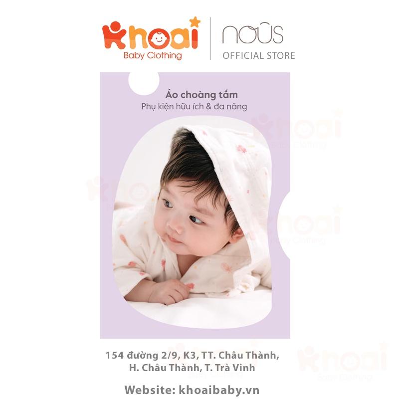 Áo choàng tắm Nous baby hình gấu - Chất liệu Nu Xô 100% cotton thiên nhiên