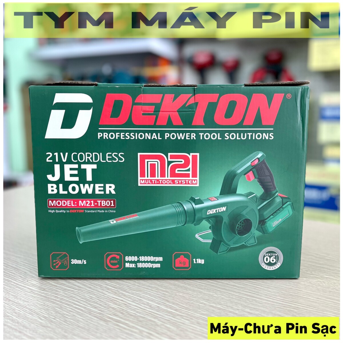 Máy thổi hút bụi pin 21V Dekton M21-TB01 – chưa pin sạc