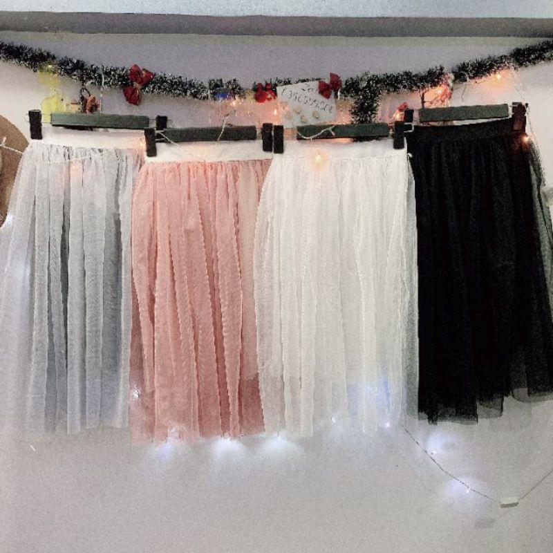  Chân váy lưới tutu nhiều màu - váy dài nữ CV06