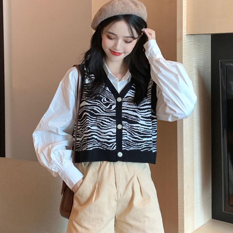 Áo sát nách cardigan cổ chữ V trẻ trung cho nữ