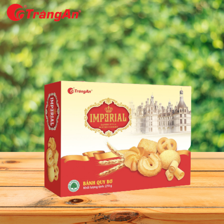 Bánh quy bơ sữa Imperial 270g, thơm ngon hảo hạng, thương hiệu Tràng An