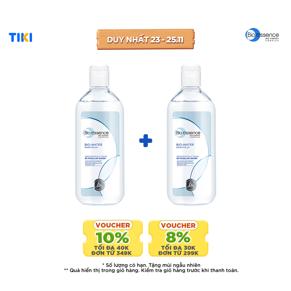 Nước tẩy trang ẩm mượt mịn màng Bio-Essence Bio-water Vitamin B5 Micellar Water 400ml