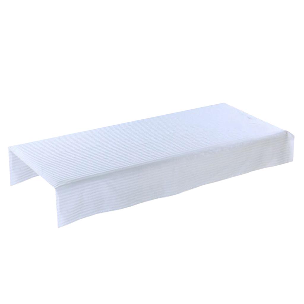 Beauty Massage SPA Treatment Soft Stripe Bed Table Cover Sheet White