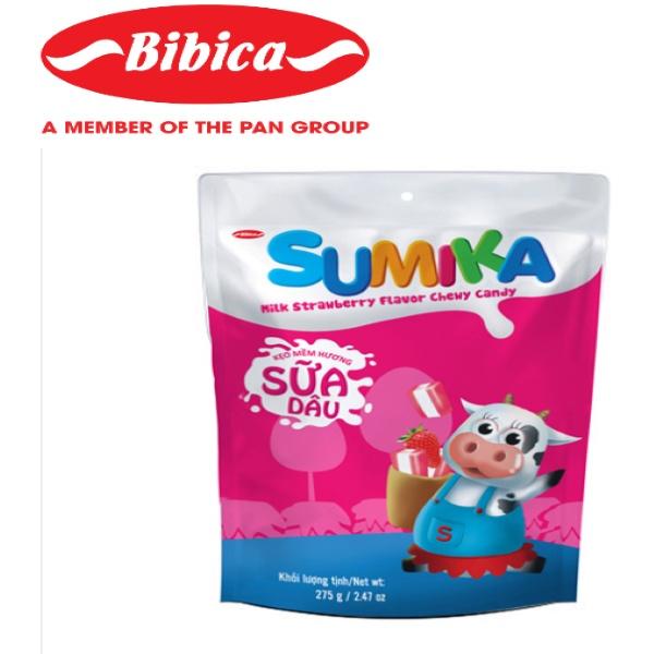 Kẹo mềm sumika sữa dâu gói 275g- Bibica